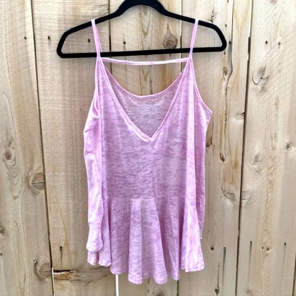 Free People Movement Pink Burnout Acid Wash Tank Top - Picture 2 of 5